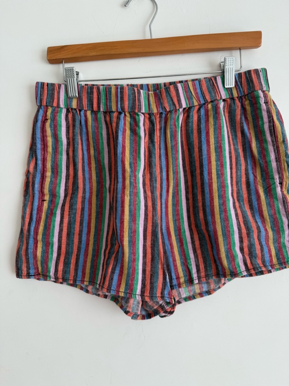 Madewell Multicolor Striped High-Waist Shorts